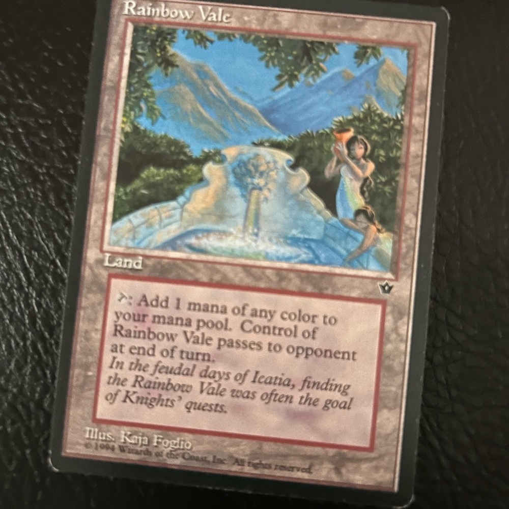 Magic: The Gathering Rainbow Vale Land Card from Fallen Empires.